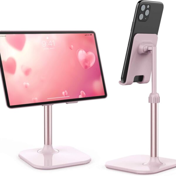 Adjustable desktop phone holder