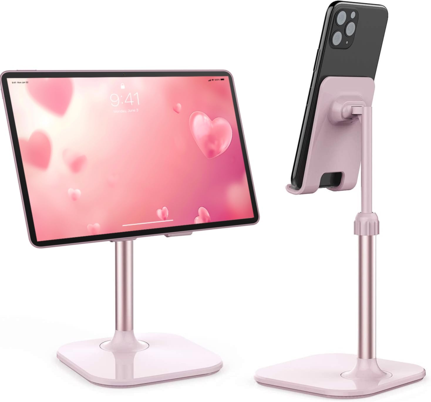 Adjustable desktop phone holder