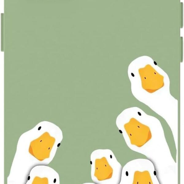 Fun goose phone cases, cute cartoon animal design  Soft silicone frame protective case, suitable for women and girls