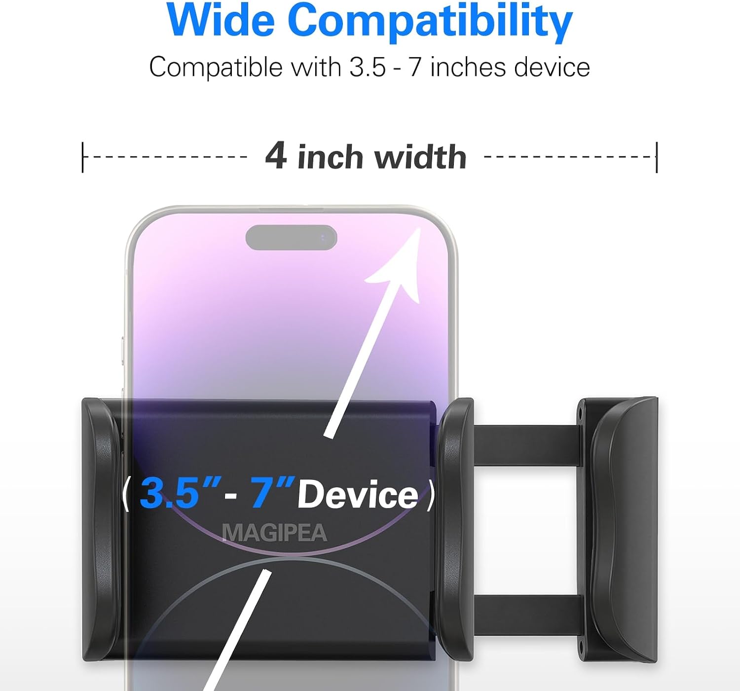 Long arm clamp style desktop phone holder Image 2