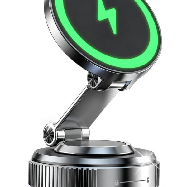 Universal magnetic wireless charging car phone mount