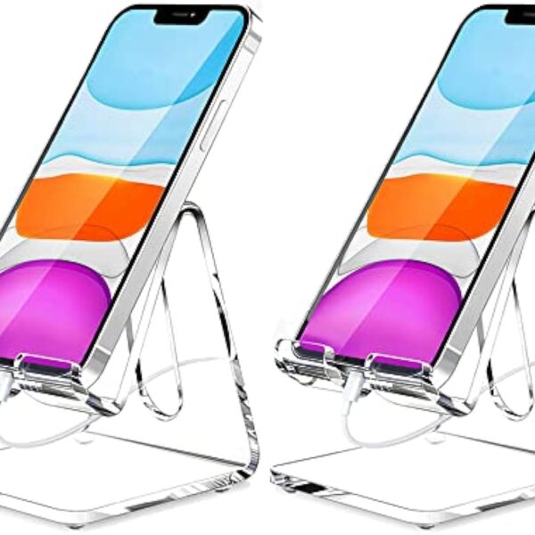 Transparent acrylic phone holder