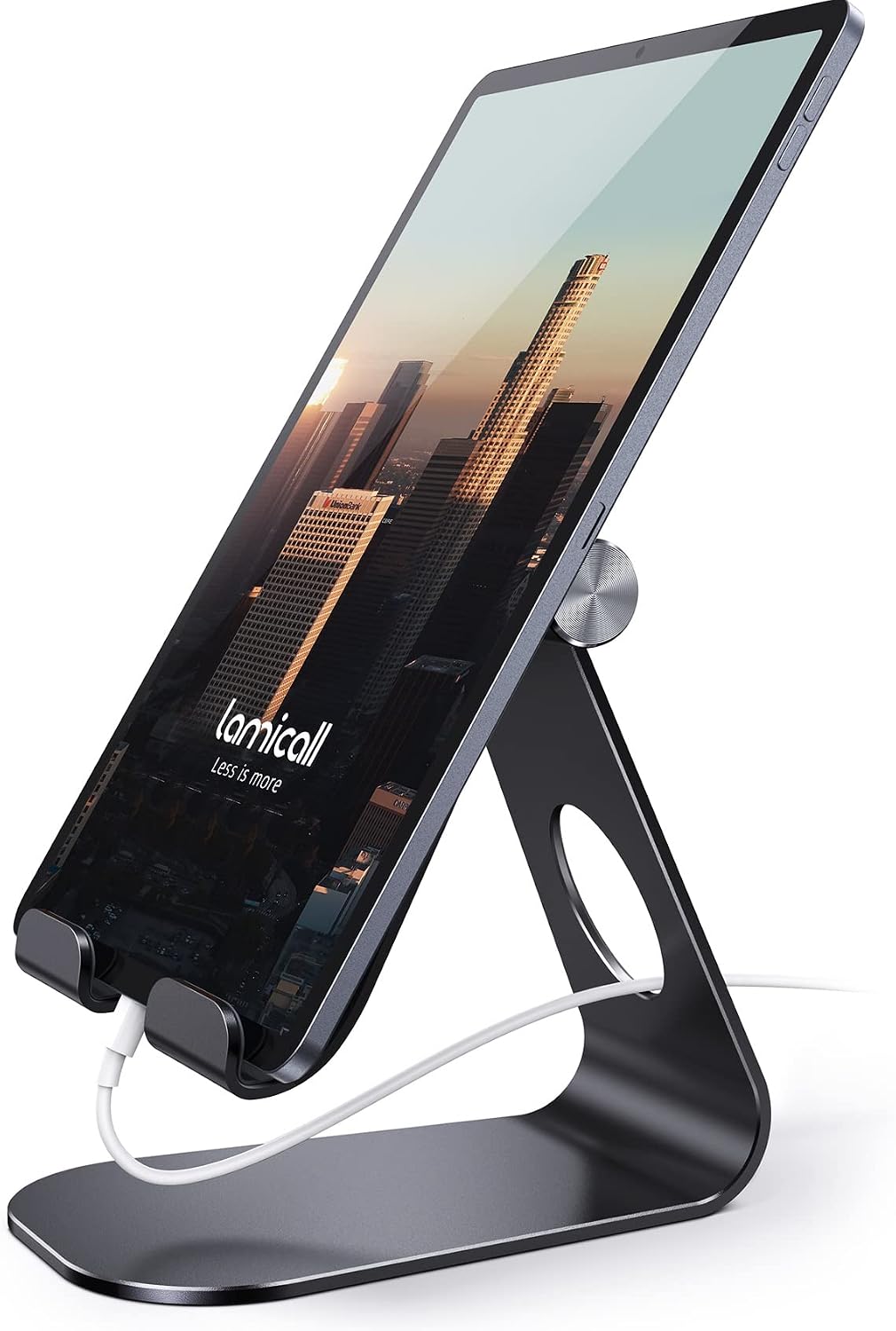 Adjustable desktop tablet holder
