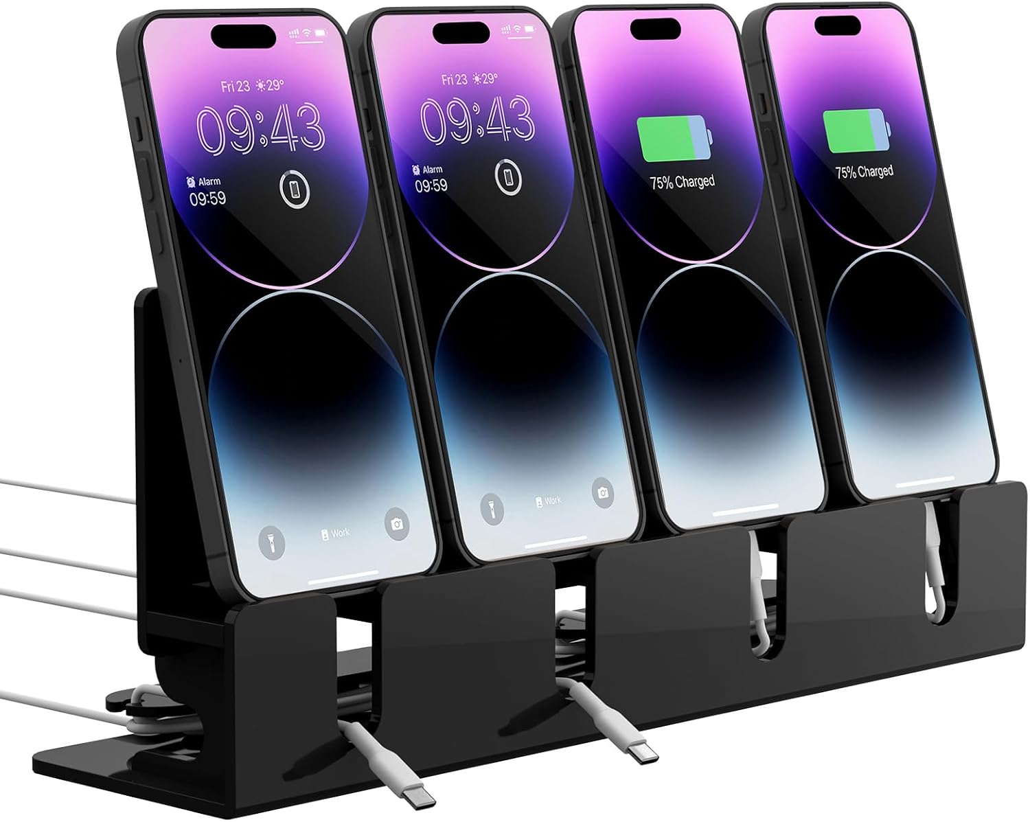 4 slot acrylic phone holder