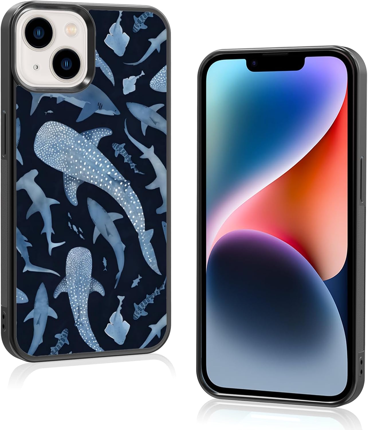Cute blue shark phone case, suitable for women, teens, girls and children Image 2