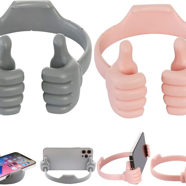 Flexible adjustable desktop holder for phones and tablets
