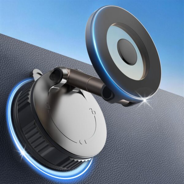 High strength magnetic car phone mount with wireless charging
